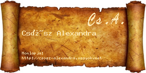 Csősz Alexandra névjegykártya