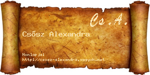 Csősz Alexandra névjegykártya