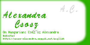 alexandra csosz business card